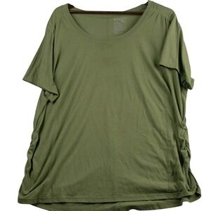 Terra & Sky Women's 2X Olive Green Short Sleeve Tunic Top‎ Plus Size